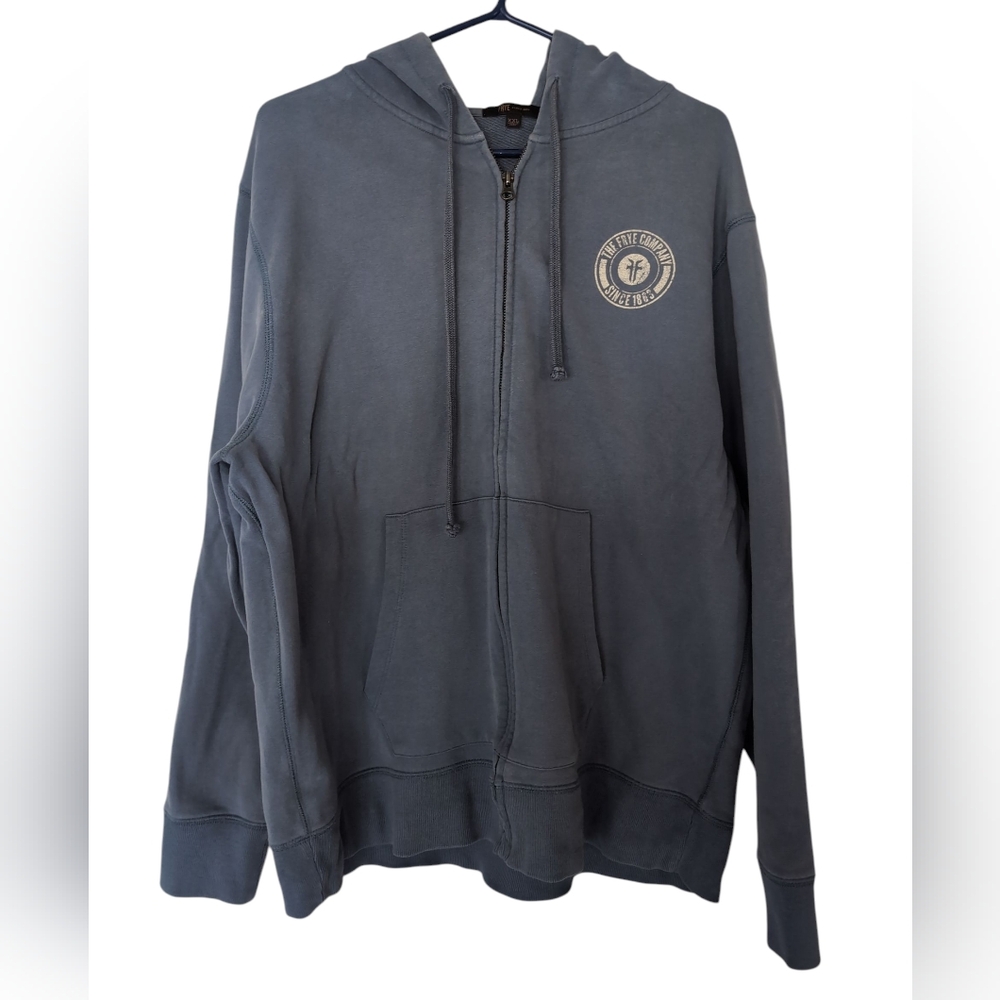 The Frye Company Men's Full Zip Hoodie Size XXL Grey Hooded Sweatshirt